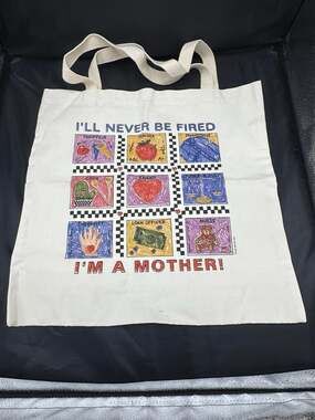 Vintage I'll Never Be Fired I'm a Mother Canvas Tote Bag
